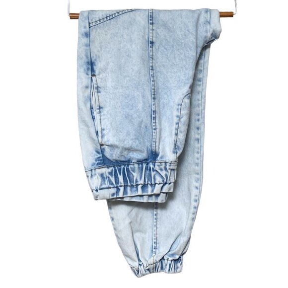 SKIES ARE BLUE Y2K Baggie Jeans Medium Joggers Light Wash Elastic Waist NWOT - Picture 5 of 11